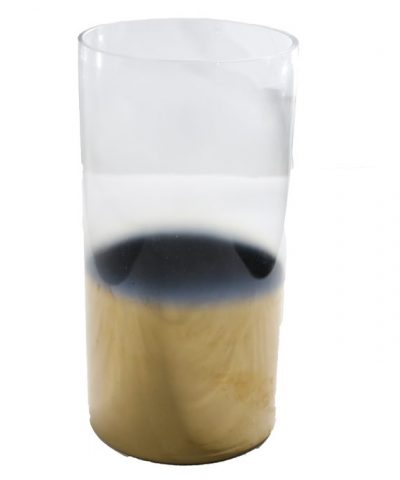 Tealight Vidro Dourado e Azul