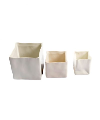 Conjunto Tealights Cerâmica Brancos
