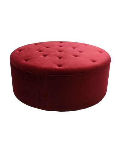 Puff Grande Veludo Bordeaux
