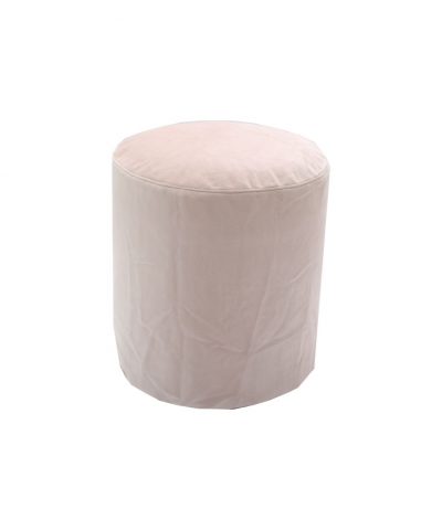 Puff Veludo Cor de Rosa Claro