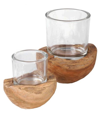 Tealight Taça de Madeira