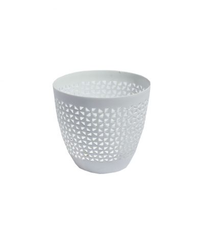Tealight Copo Branco Rendilhado Bloom