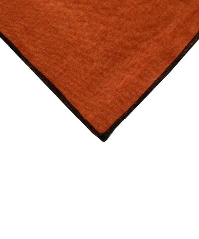 Guardanapo de Linho Terracota com Rebordo