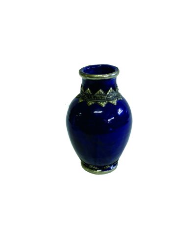 Jarra Marroquina Azul e Dourada