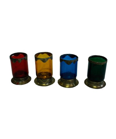 Porta Velas Marroquinos Coloridos Diversos
