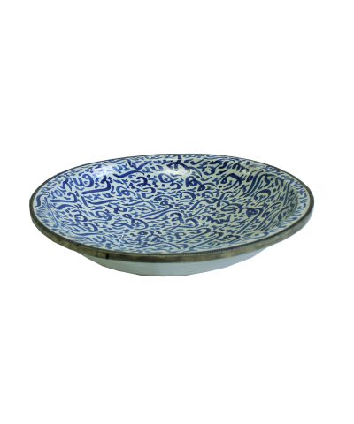 Taça Marroquina Padrão Azul e Branco 2