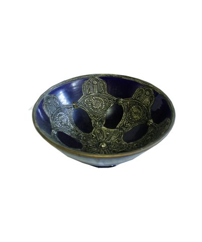 Taça Marroquina Azul e Dourada 3