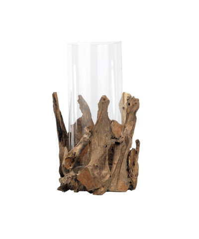 Vaso de Vidro Flores Teak