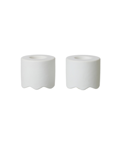 Tealight Branco Ondulado
